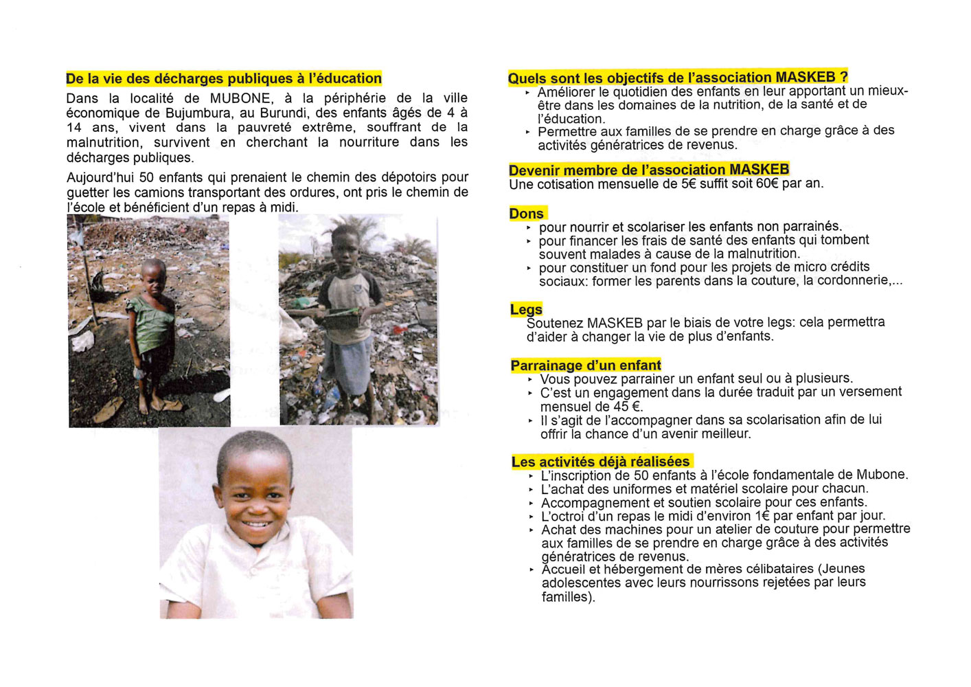 MASKEB Mission humanitaire 2