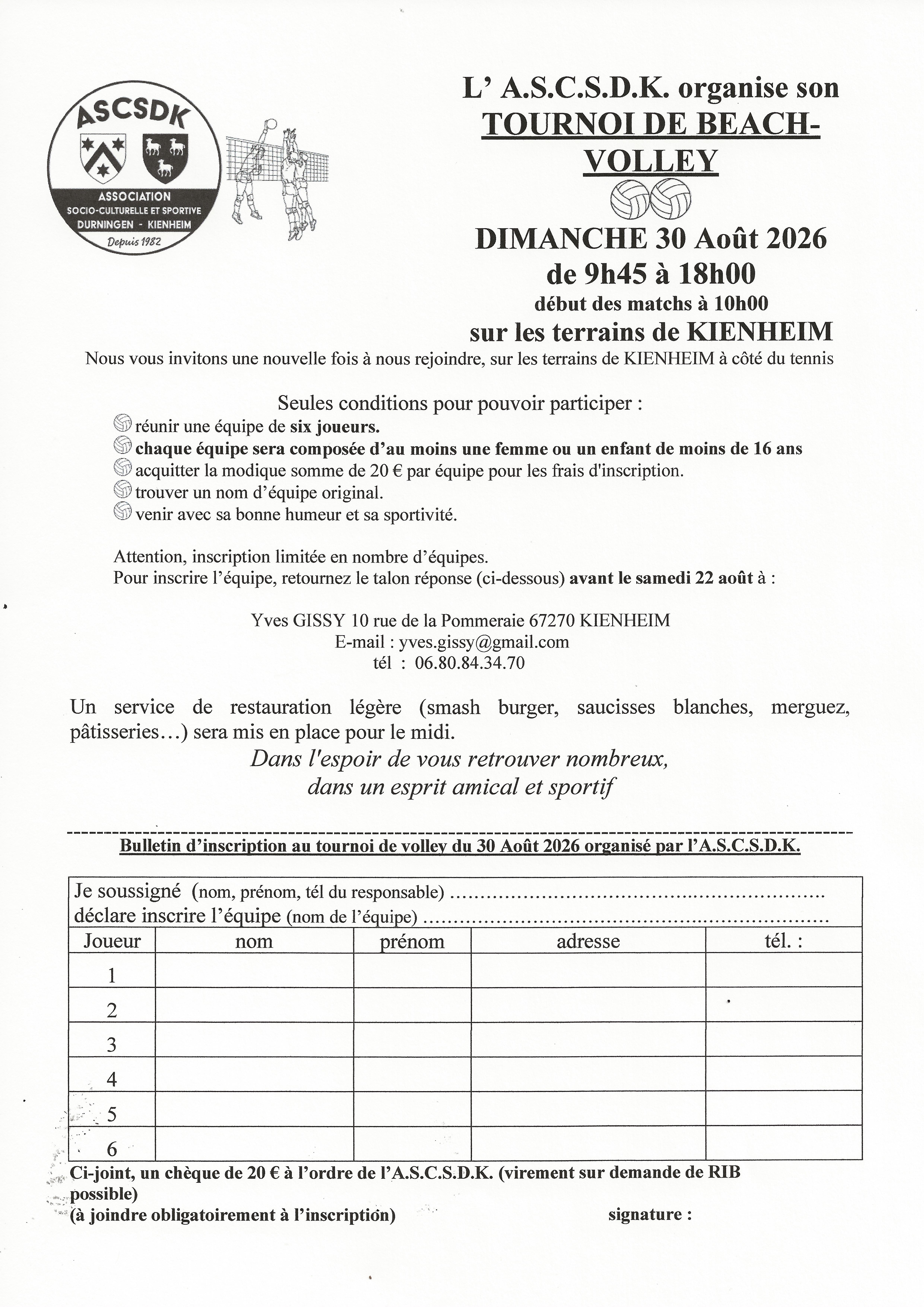 Tournoi de Beach-Volley à Kienheim