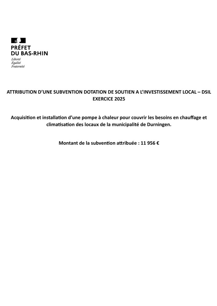Subvention pour l'acquisition d’une pompe à chaleur